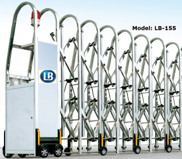 Cổng Xếp Inox Điện LB155 Cổng Xếp Inox Điện LB155